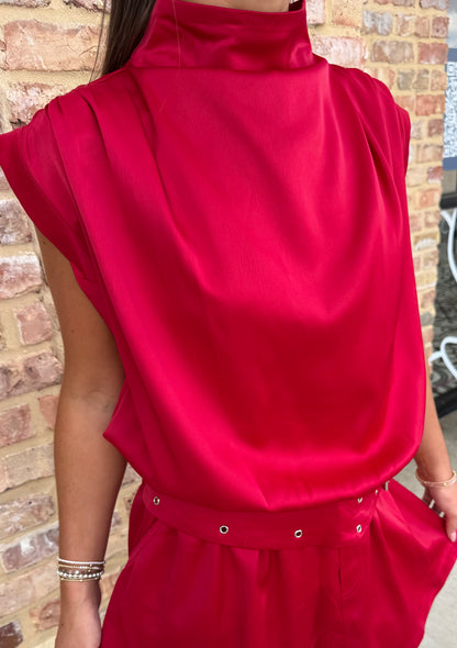 just groovy skort set - red