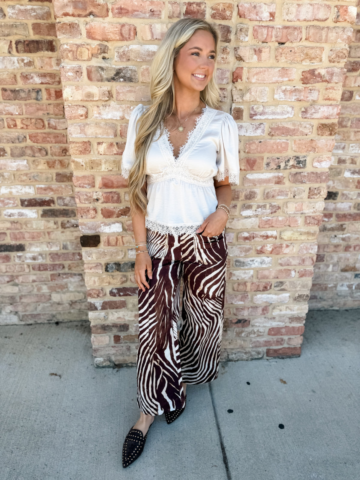 zebra print pants