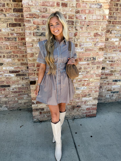 Kendra poplin shirt dress