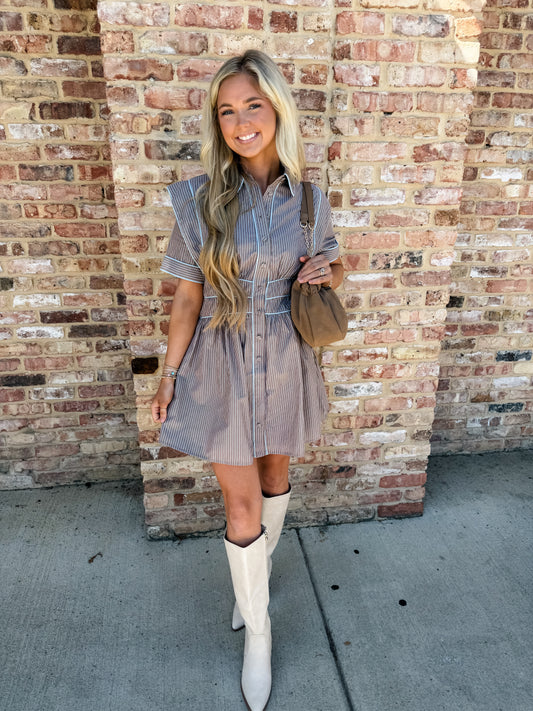 Kendra poplin shirt dress