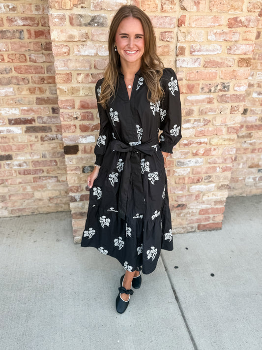 moonlit grace eleanor dress - black