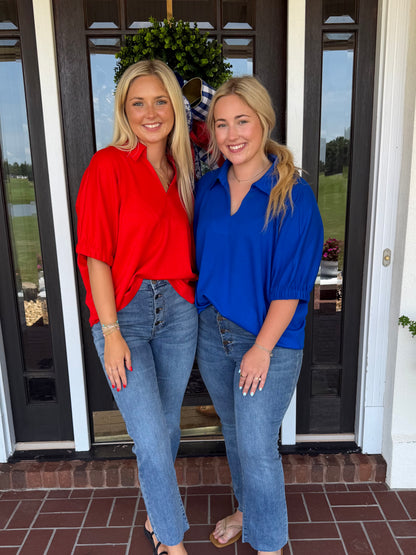 Butter Soft—Collar Top
