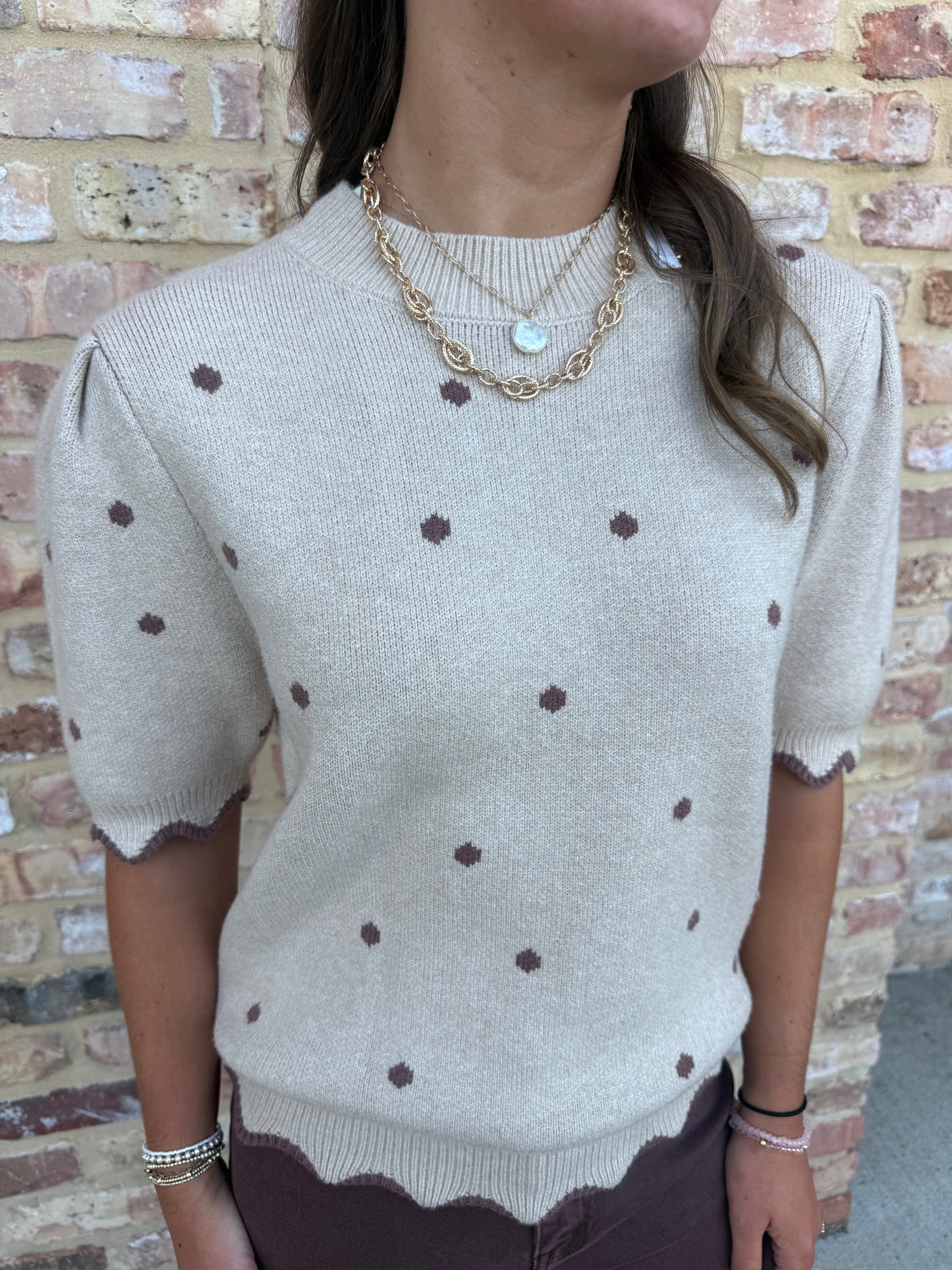 scallop sweater top