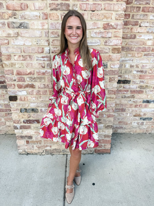 crimson dress