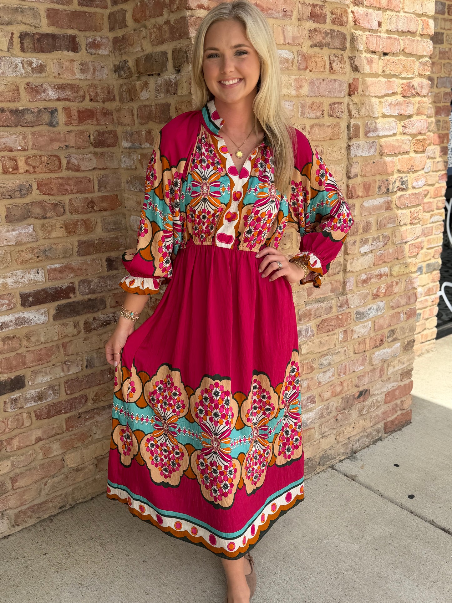 wonderland floral midi
