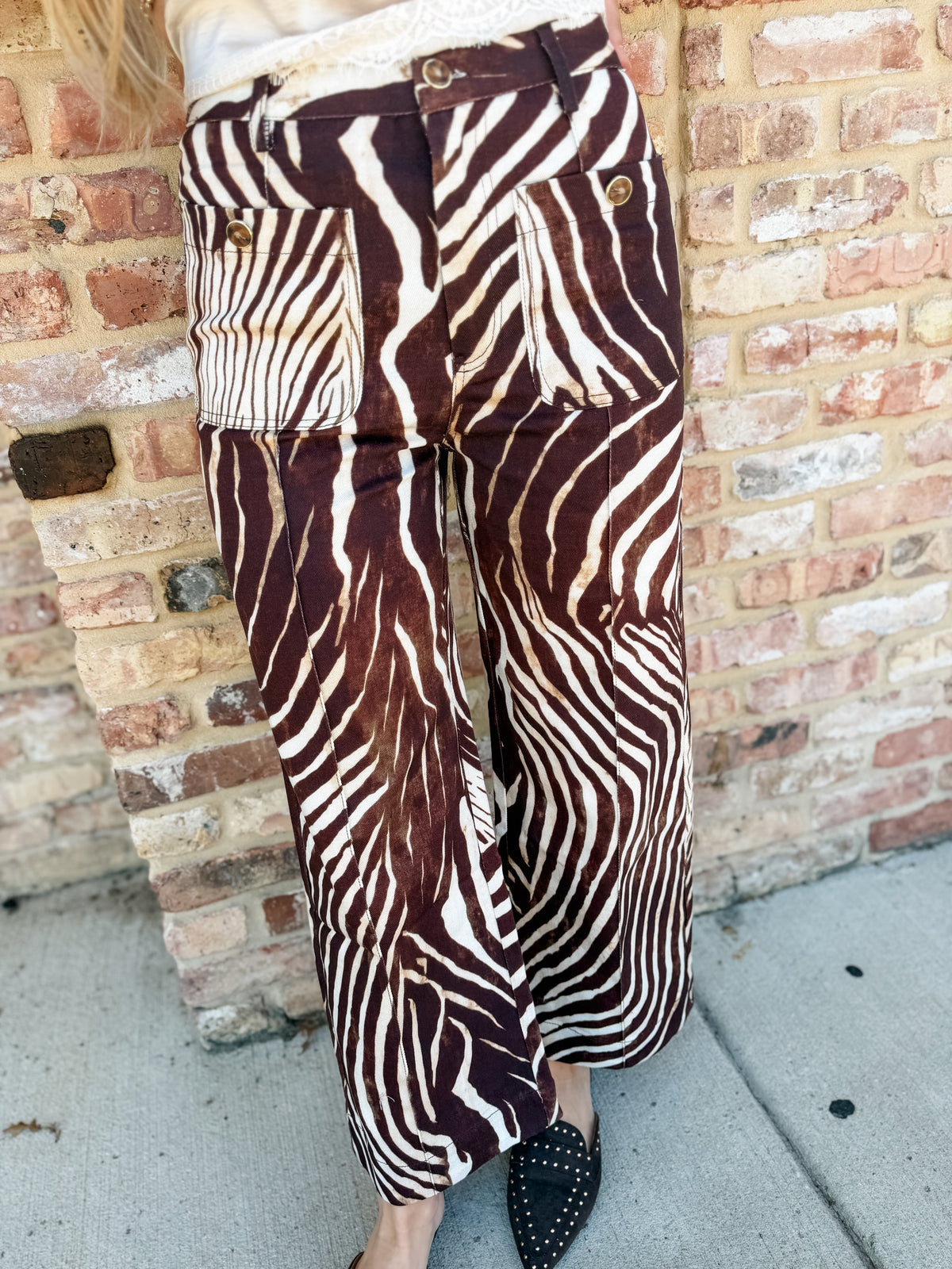 zebra print pants