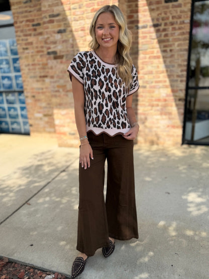 leopard sweater top