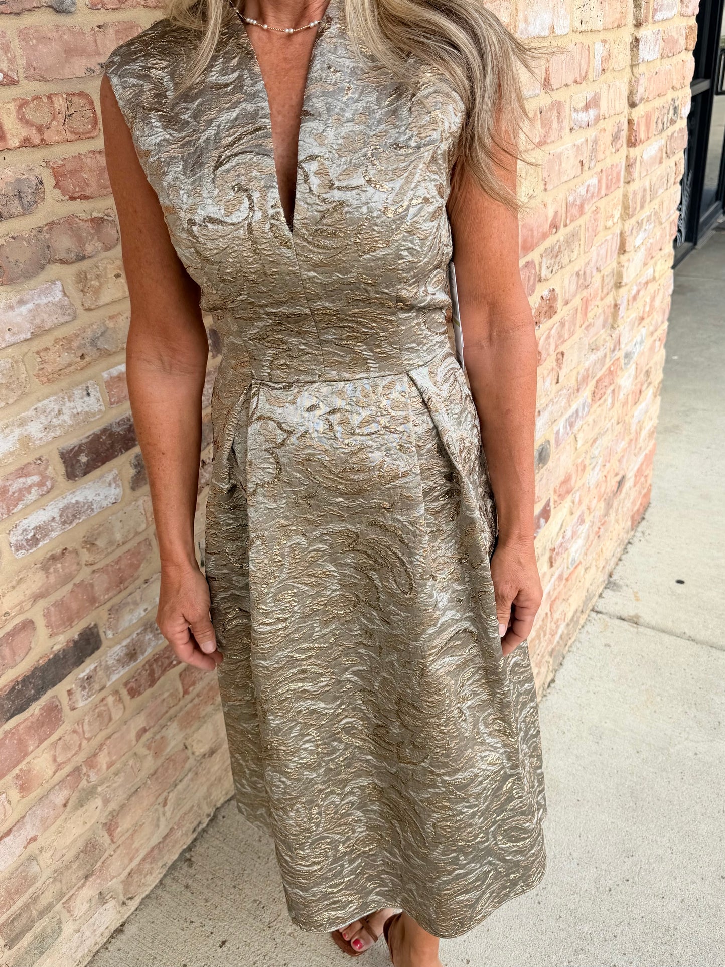 Alex Evenings Champagne Dress