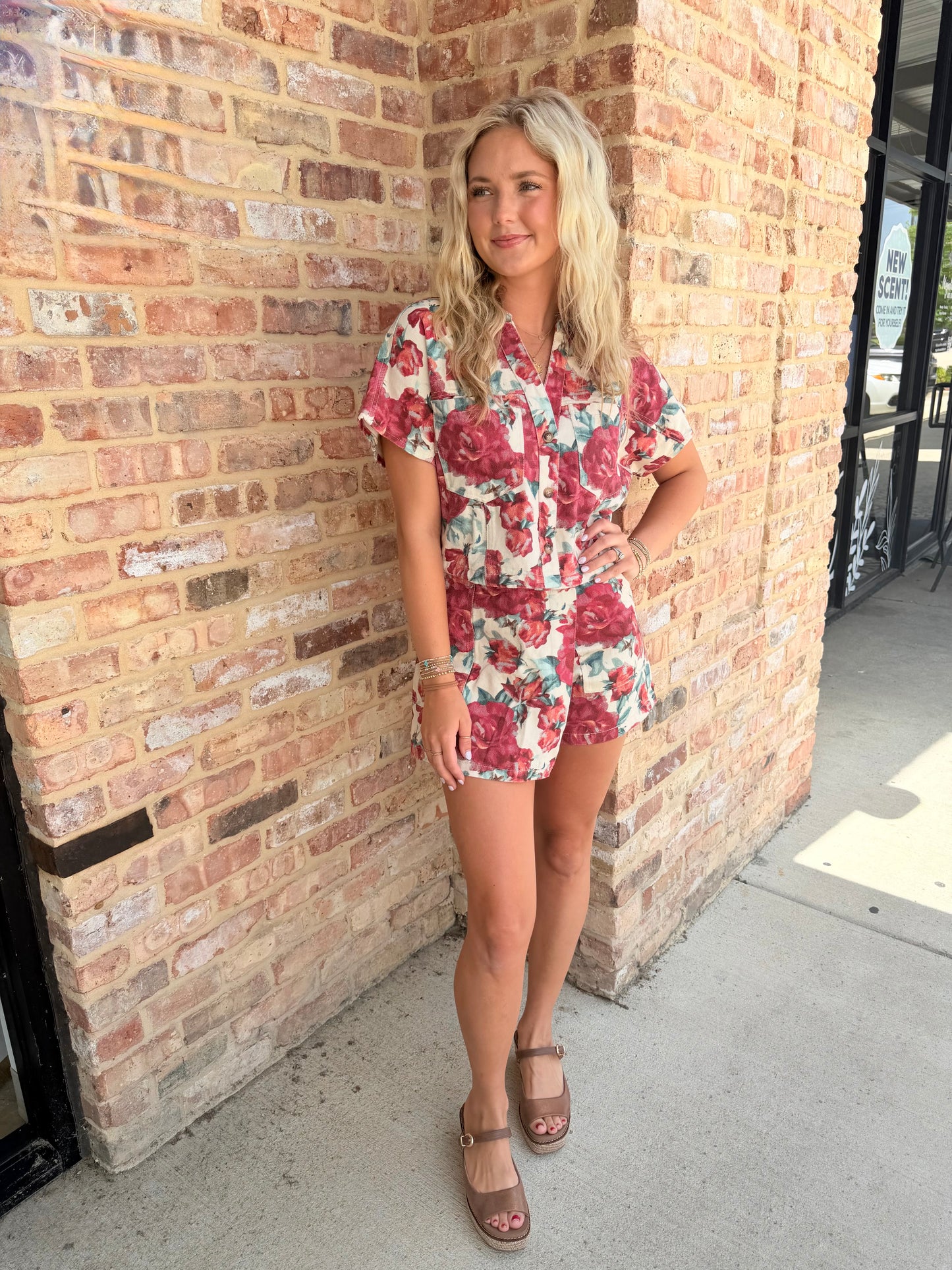 Millie denim skort set