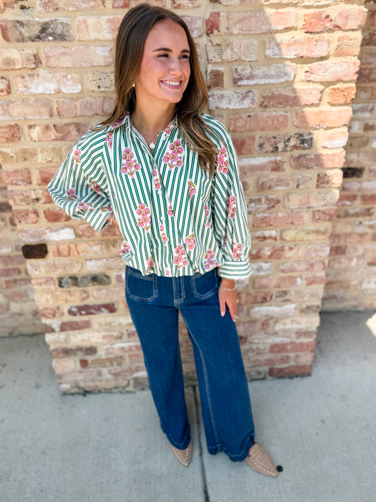 floral bubble top by Karlie