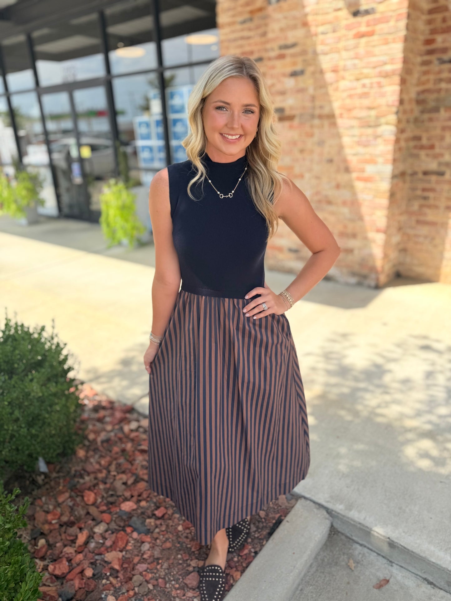 darby stripe dress