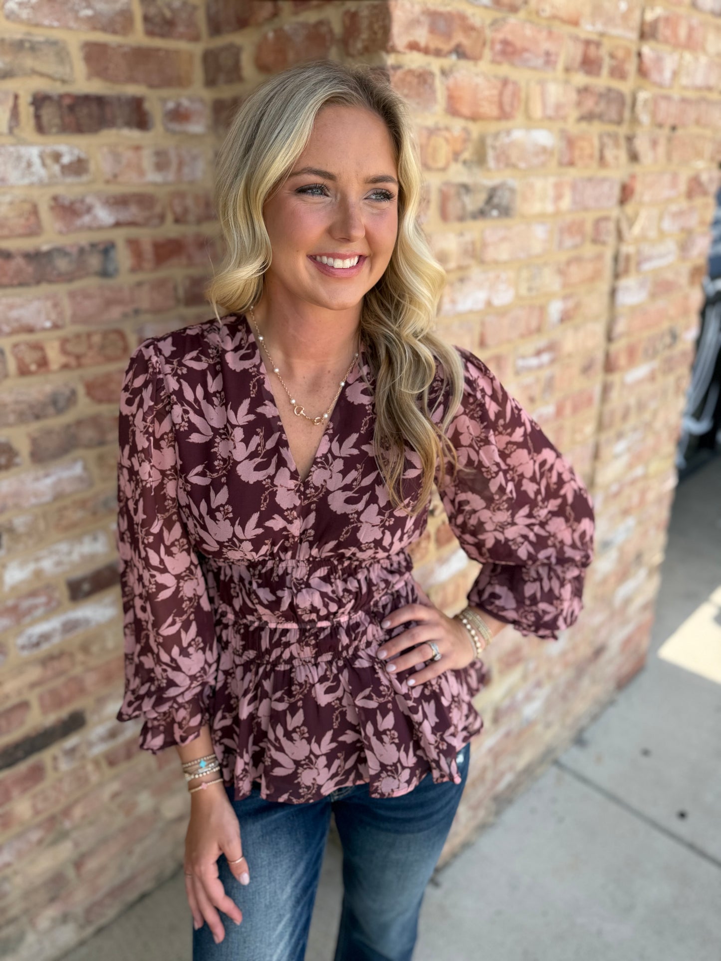 baylor floral top
