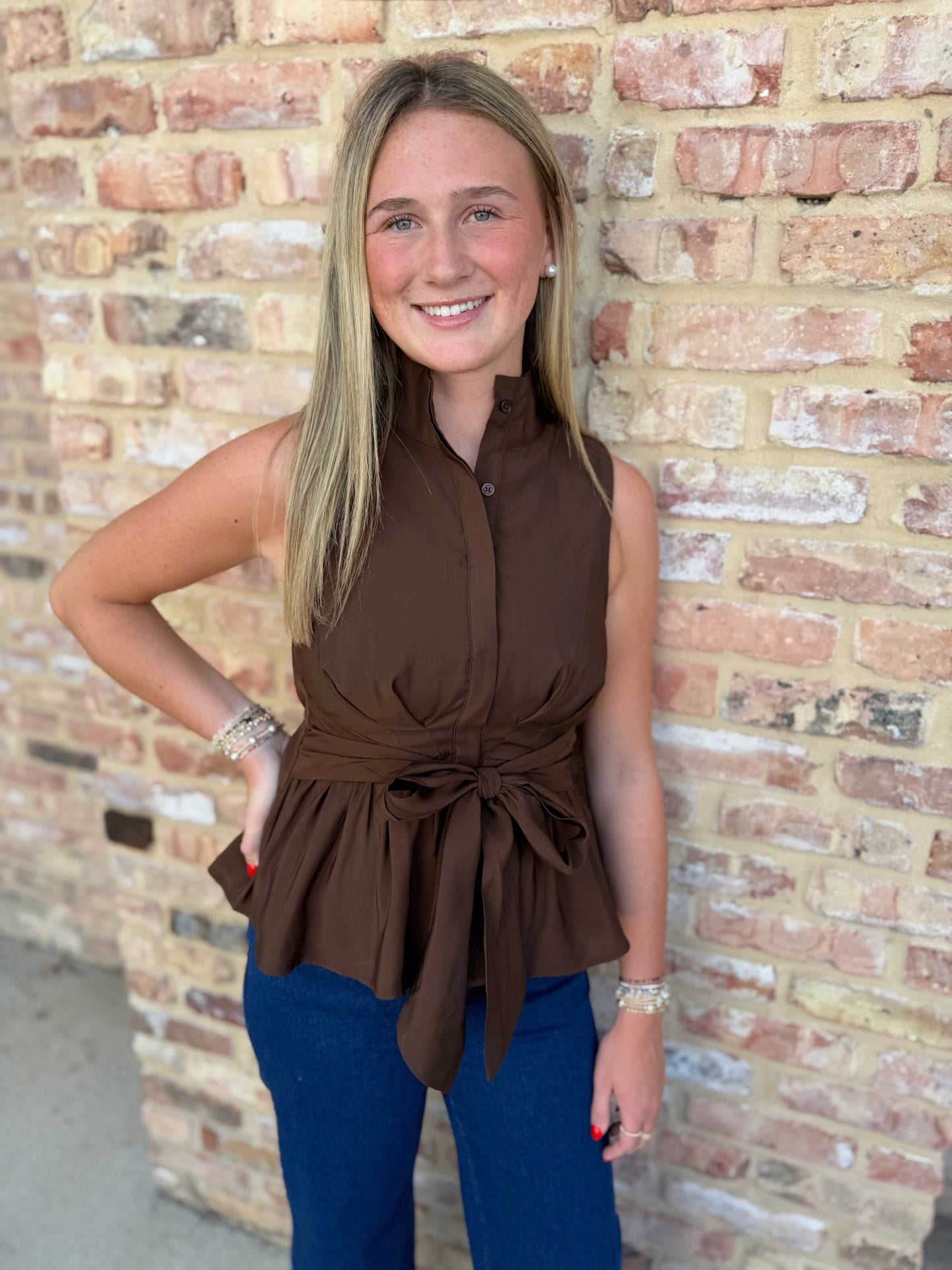 ella belted top