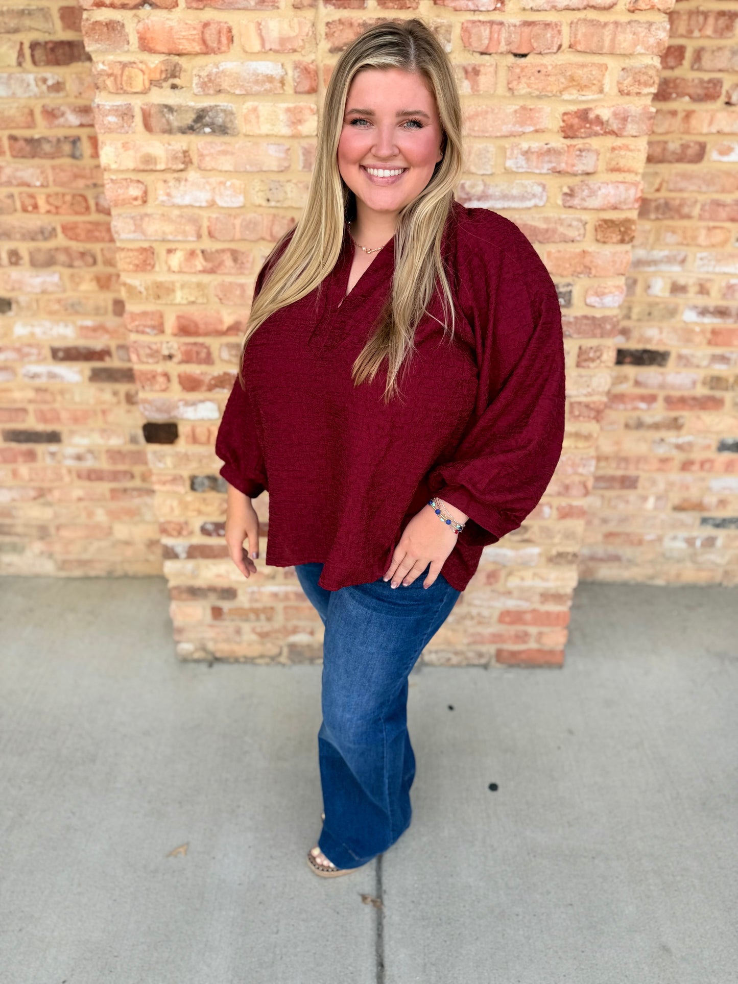 Dex Crinkle top Curvy