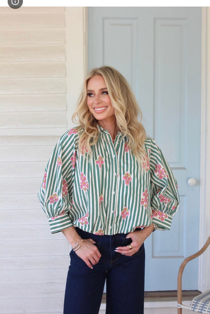 floral bubble top by Karlie