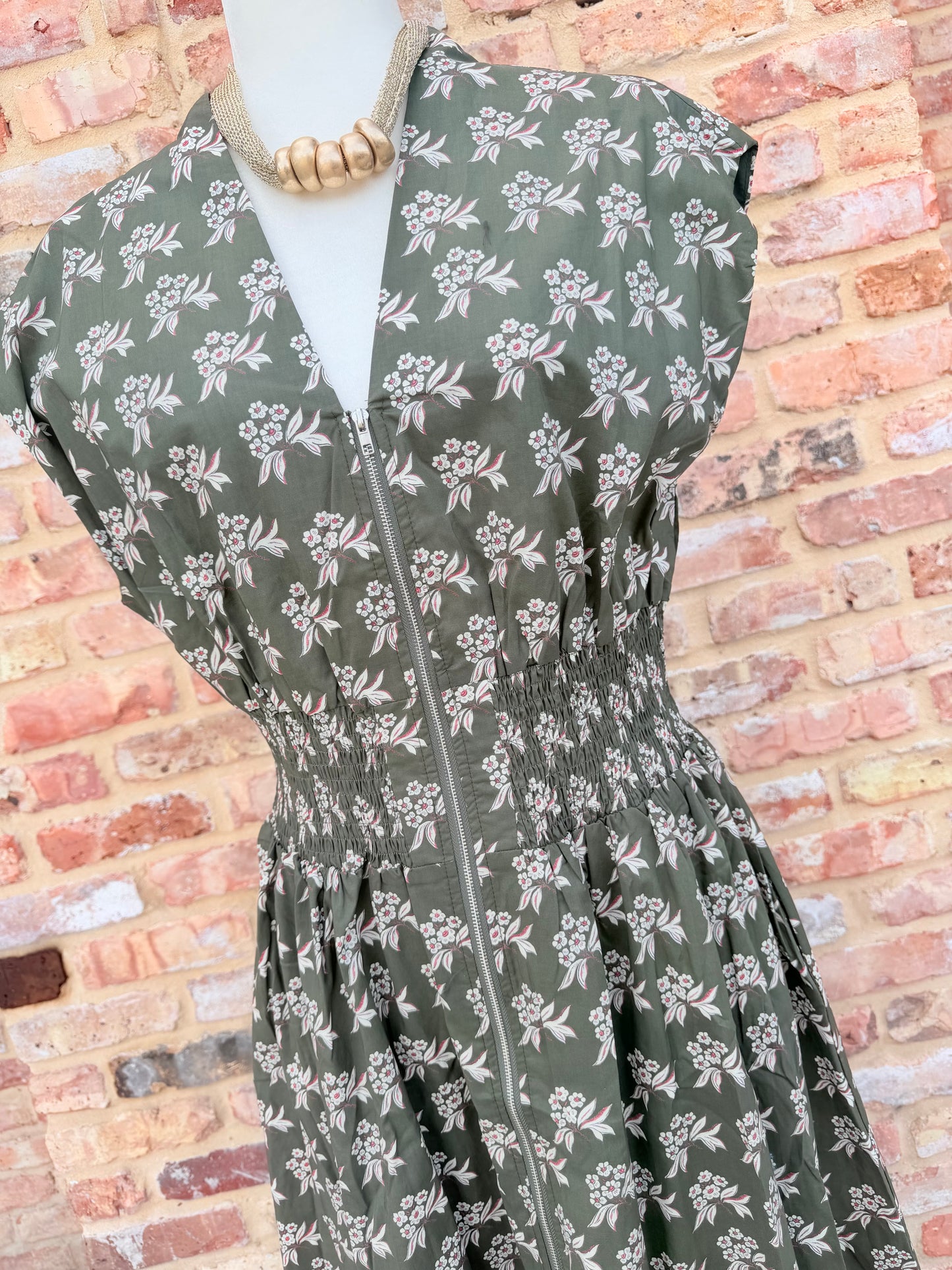 wild fern curvy midi dress