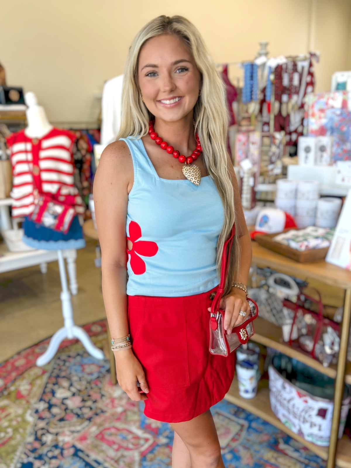 flower applique top