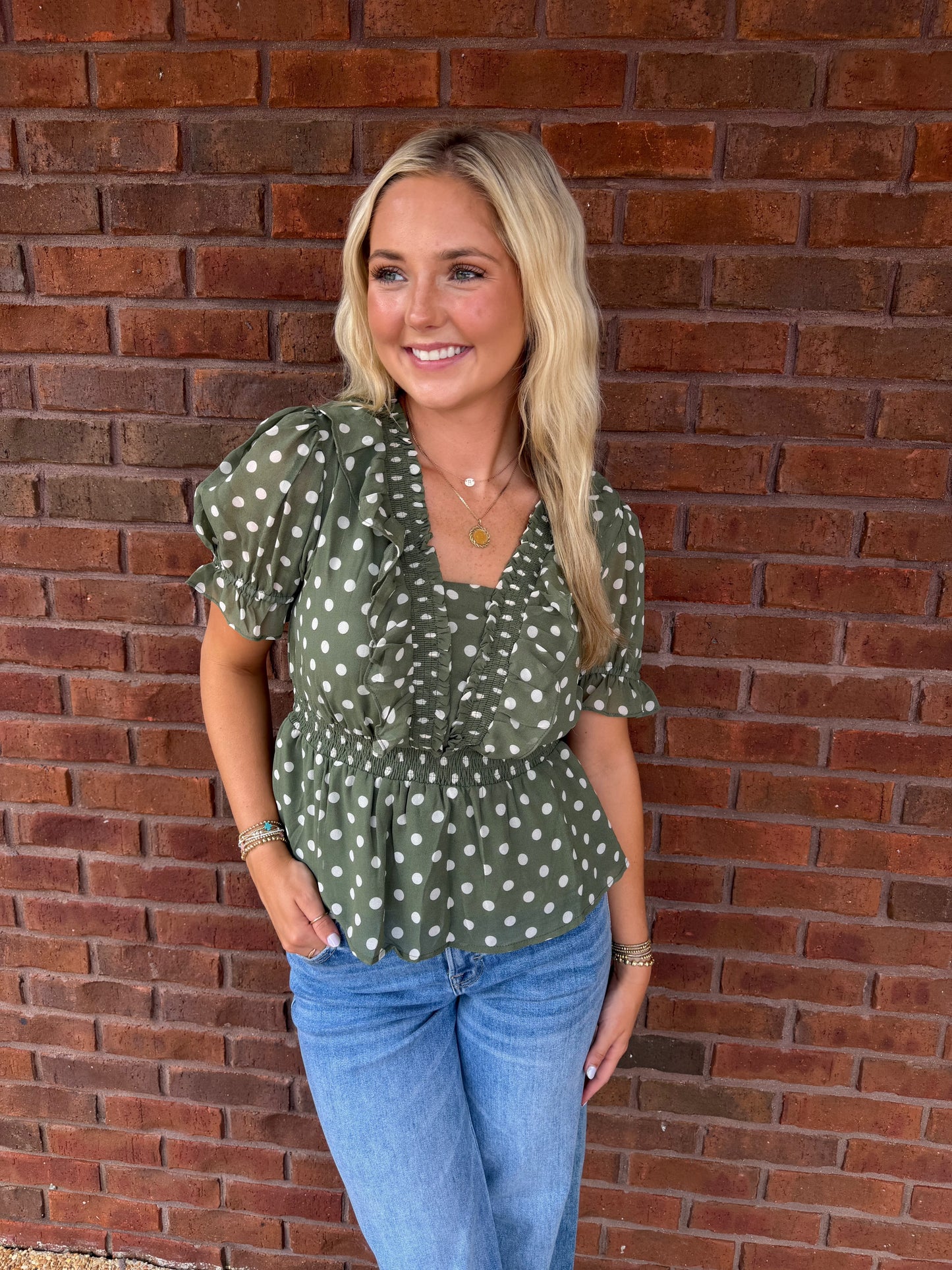 zoey peplum top