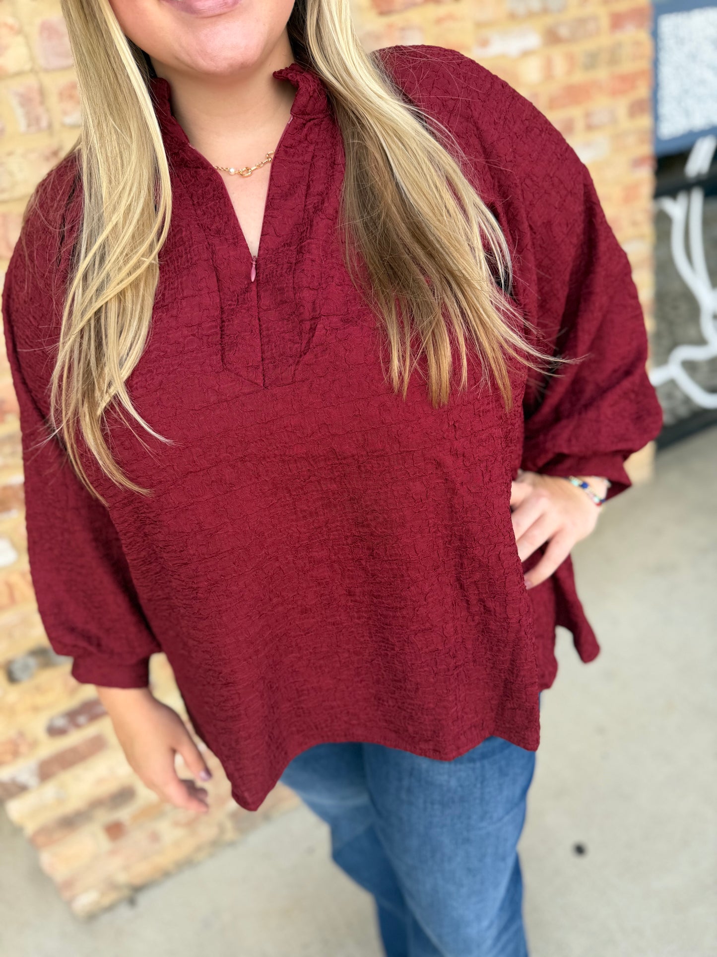 Dex Crinkle top Curvy