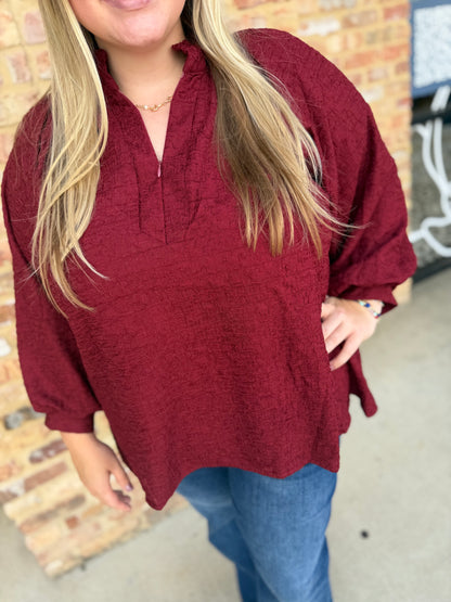 Dex Crinkle top Curvy