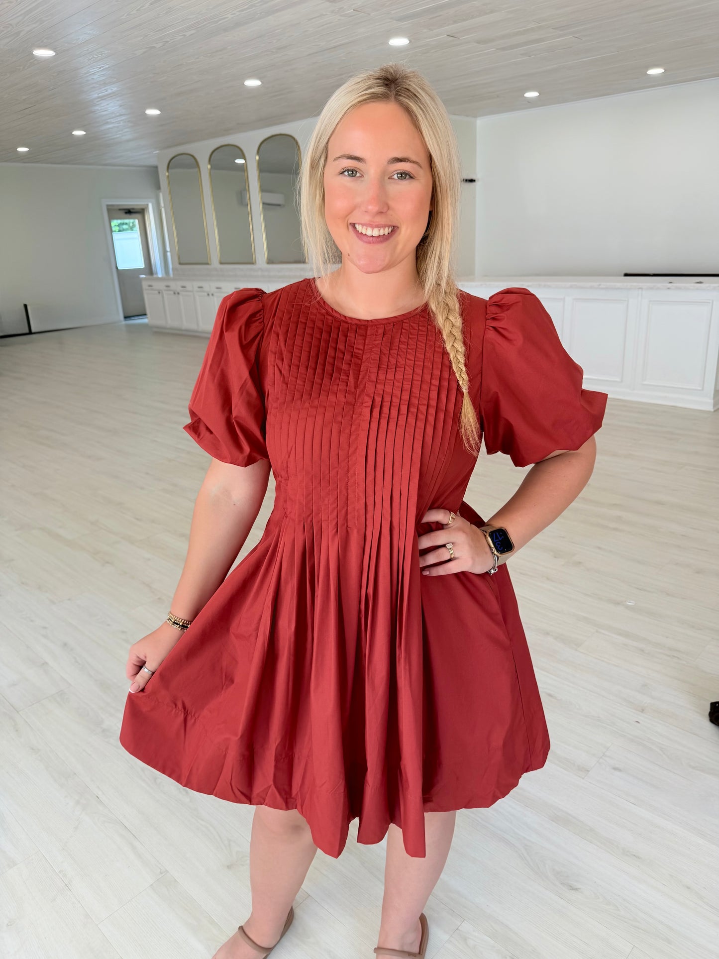 foyster dress- rust