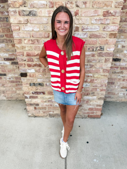 Hollis Stipe Sweater Vest
