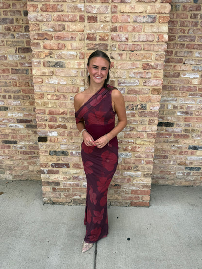 The one and only maxi maroon dress