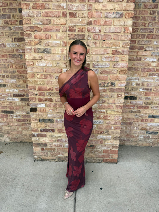 The one and only maxi maroon dress