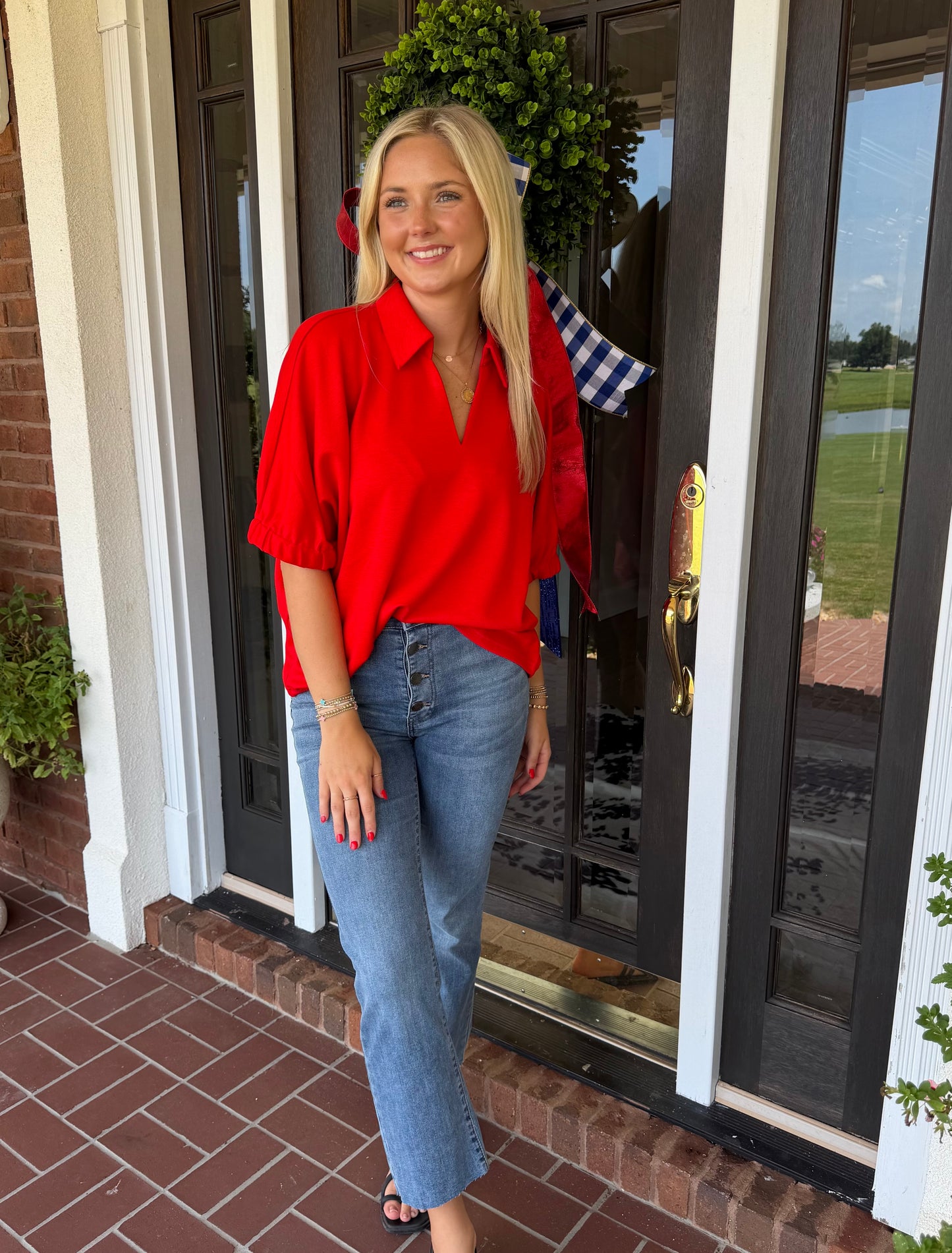 Butter Soft—Collar Top