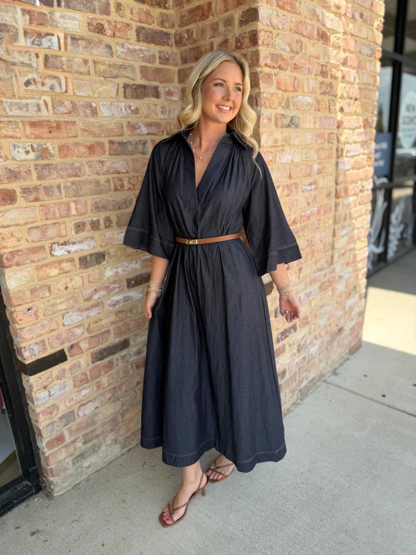 denim maxi