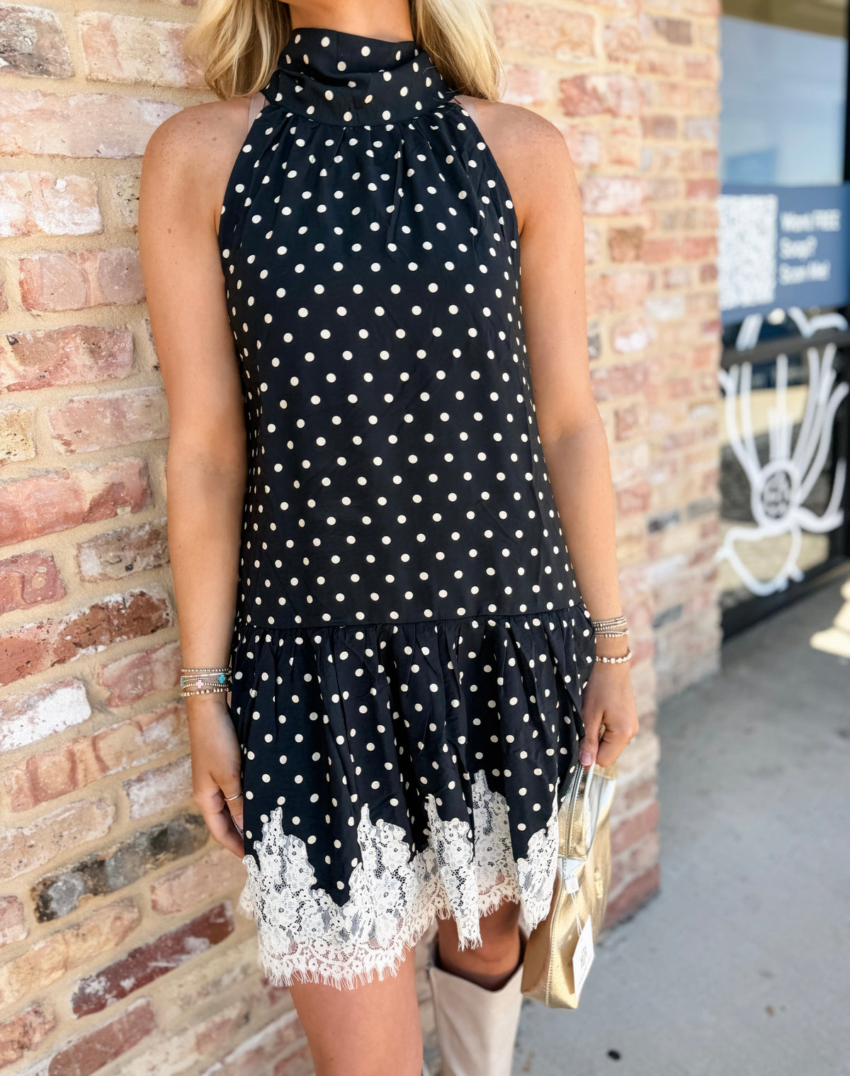 grace lace polka dot dress
