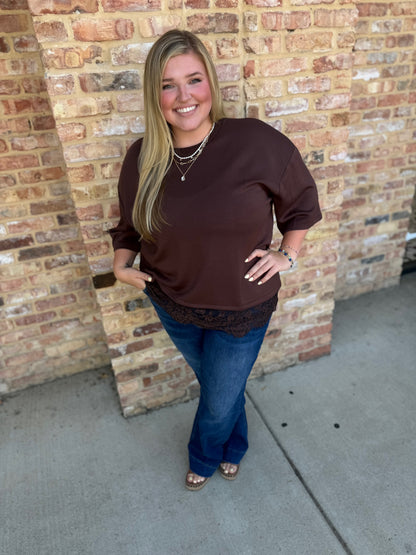 The Jade lace top- curvy