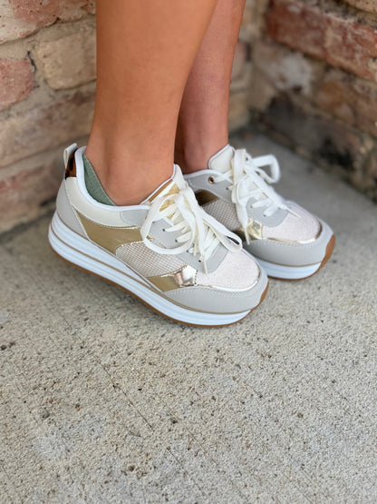 Breanna sneaker - gold combo