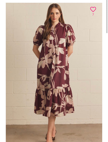 The Briar Bloom Midi Dress-Curvy