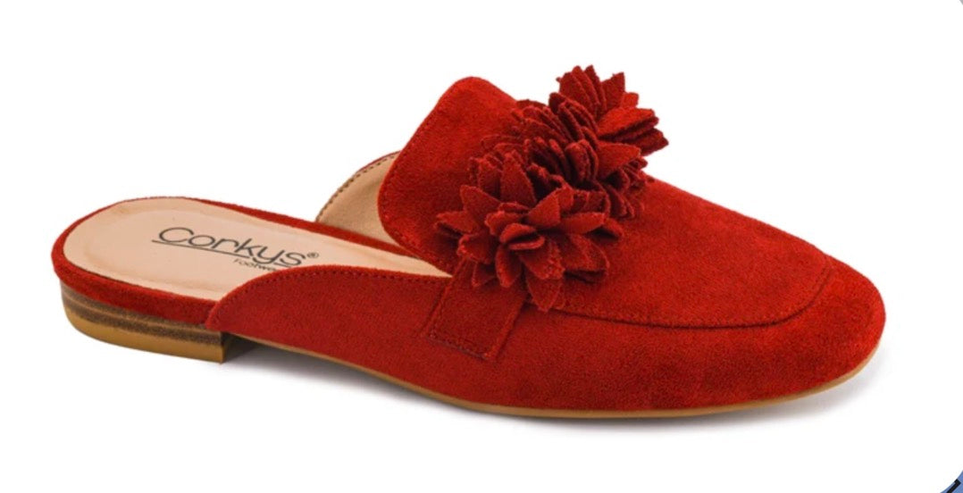 Corkys Just A Sip Slip ons - Red