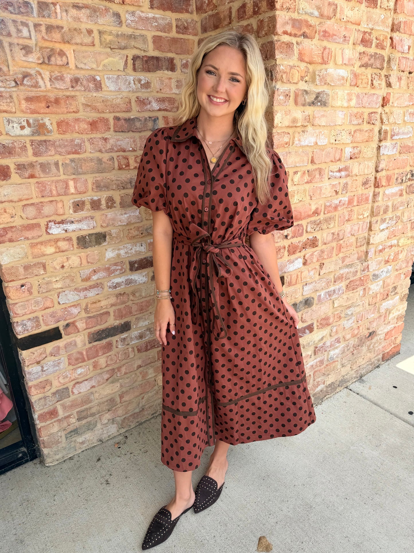 josephine Midi dress-brick