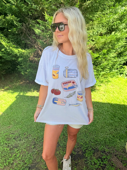 Sardine Tee- white