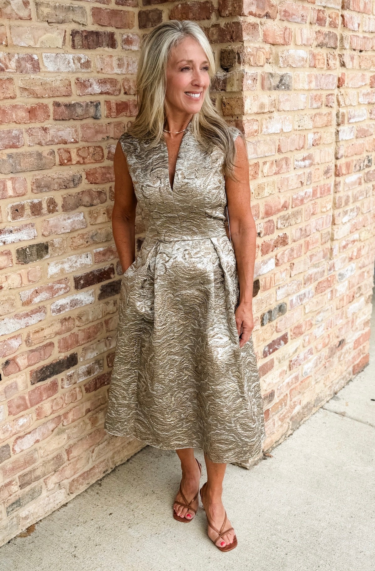 Alex Evenings Champagne Dress