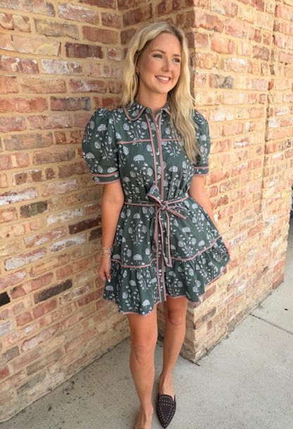 ruby floral dress