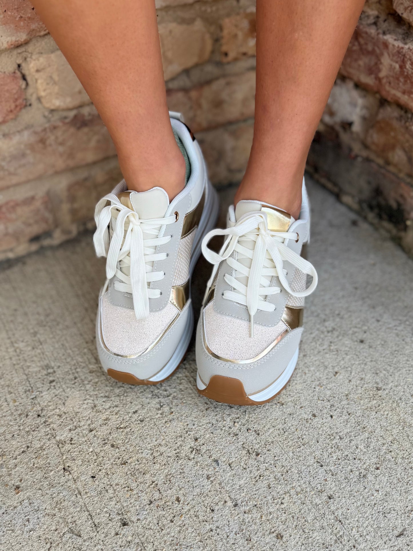 Breanna sneaker - gold combo