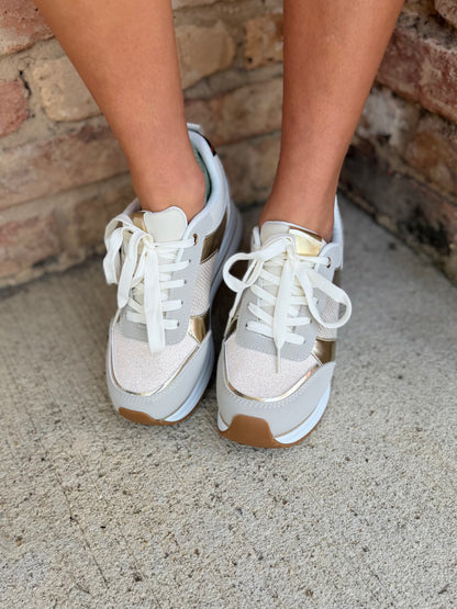 Breanna sneaker - gold combo