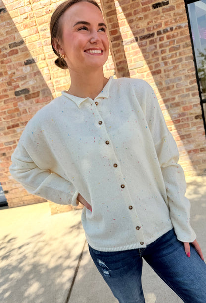 merl button down cardigan
