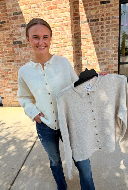merl button down cardigan