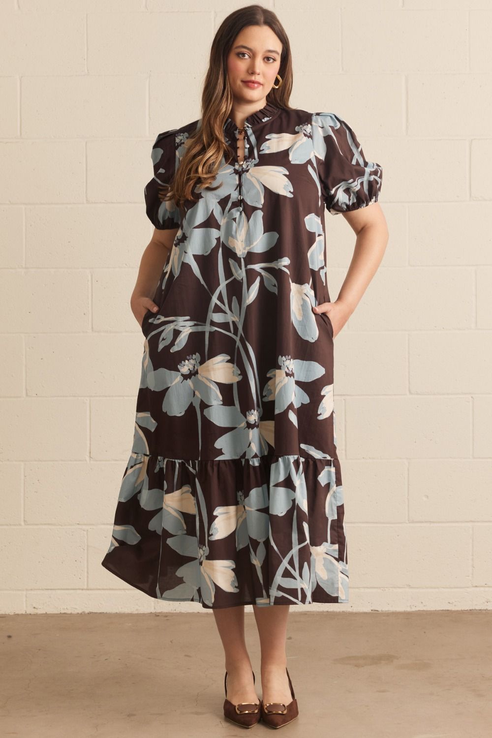 The Briar Bloom Midi Dress-Curvy