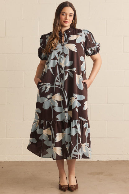 The Briar Bloom Midi Dress-Curvy