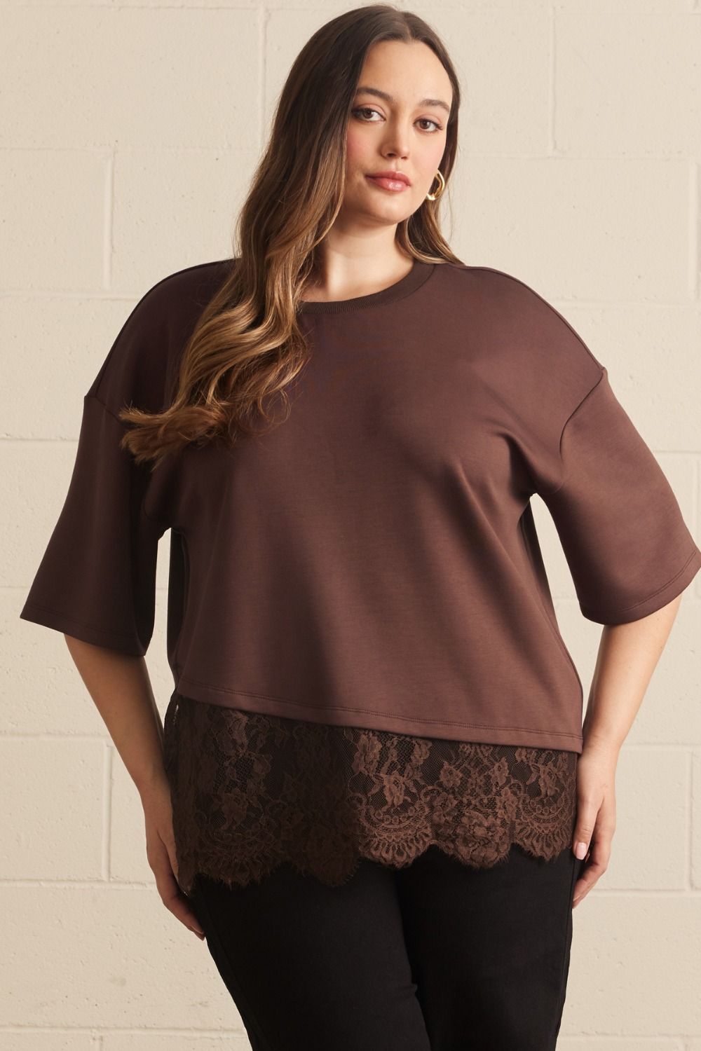 The Jade lace top- curvy