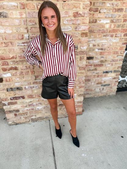 satin button down